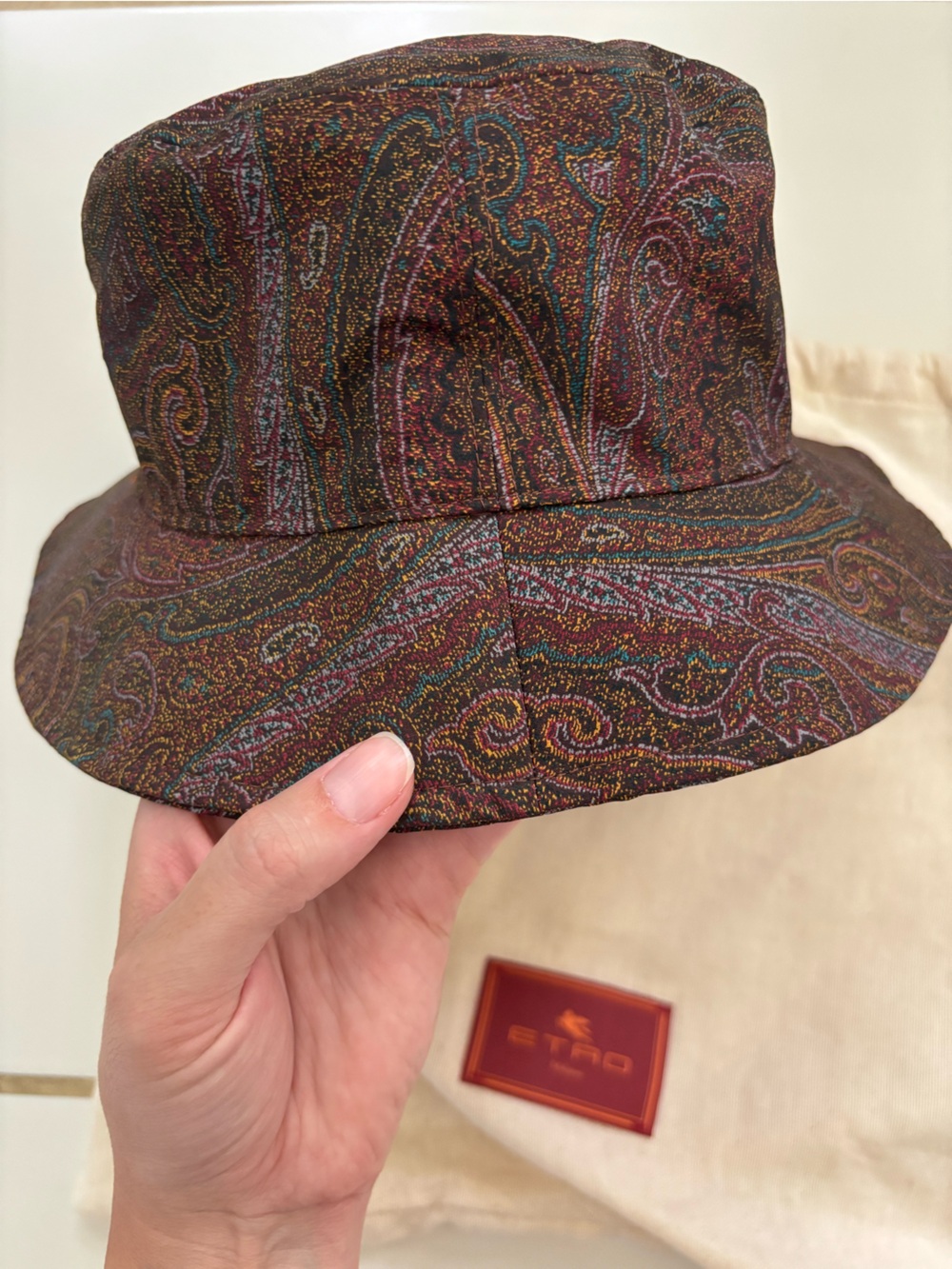 Etro Paisley Print Bucket Hat Size 57 Like New - Picture 10 of 11